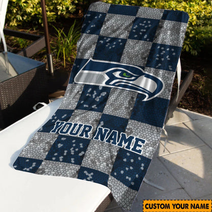 LIMITED EDITION - NEW CUSTOMIZED NFL06 SSH SEATTLE SEAHAWKS BEACH TOWEL