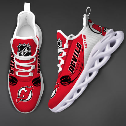 LIMITED EDITION - NEW CUSTOMIZED NHL06 NJD NEW JERSEY DEVILS CLUNKY SNEAKERS