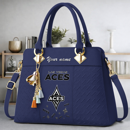 [FAN FAVORITE] NEW CUSTOMIZED WNBA07 LVA LAS VEGAS ACES MULTICOLOR HANDBAG
