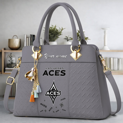 [FAN FAVORITE] NEW CUSTOMIZED WNBA07 LVA LAS VEGAS ACES MULTICOLOR HANDBAG