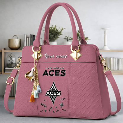 [FAN FAVORITE] NEW CUSTOMIZED WNBA07 LVA LAS VEGAS ACES MULTICOLOR HANDBAG