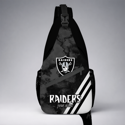 [SPECIAL OFFER] NEW CUSTOMIZED NFL07 LVR LAS VEGAS RAIDERS SLING BAG