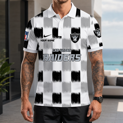 [SPECIAL OFFER] NEW CUSTOMIZED NFL07 LVR LAS VEGAS RAIDERS POLO SHIRT