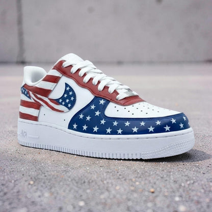 [HOT DEAL] NEW CUSTOMIZED PATRIOTIC AMERICAN FLAG AIR FORCE 1 SHOES