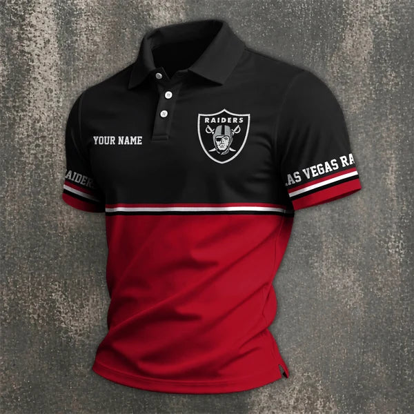 [SPECIAL OFFER] NEW CUSTOMIZED NFL07 LVR LAS VEGAS RAIDERS POLO SHIRT