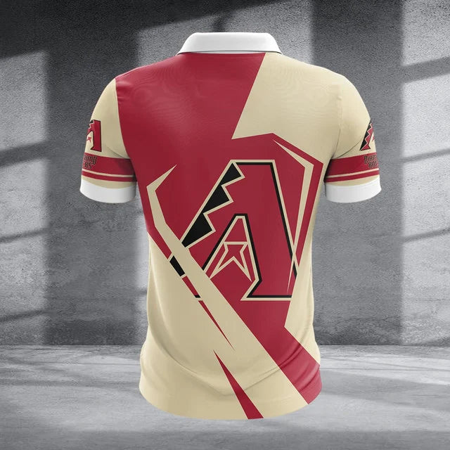 [FLASH SALE] NEW CUSTOMIZED MLB07 ADS ARIZONA DIAMONDBACKS ZIP POLO SHIRT