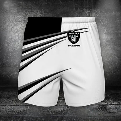 VIRAL EDITION - NEW CUSTOMIZED NFL07 LVR LAS VEGAS RAIDERS POLO, T-SHIRT & SHORT PANTS SET