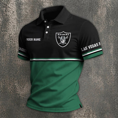 [SPECIAL OFFER] NEW CUSTOMIZED NFL07 LVR LAS VEGAS RAIDERS POLO SHIRT