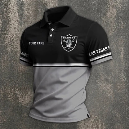 [SPECIAL OFFER] NEW CUSTOMIZED NFL07 LVR LAS VEGAS RAIDERS POLO SHIRT