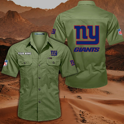 SPECIAL EDITION - NEW CUSTOMIZED NFL32 NYG NEW YORK GIANTS MUTICOLOR MEN'S CARGO SHIRT