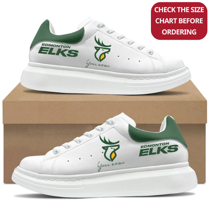 [FAN EXCLUSIVE] NEW CUSTOMIZED CFL07 EDM EDMONTON ELKS MCQUEEN SHOES