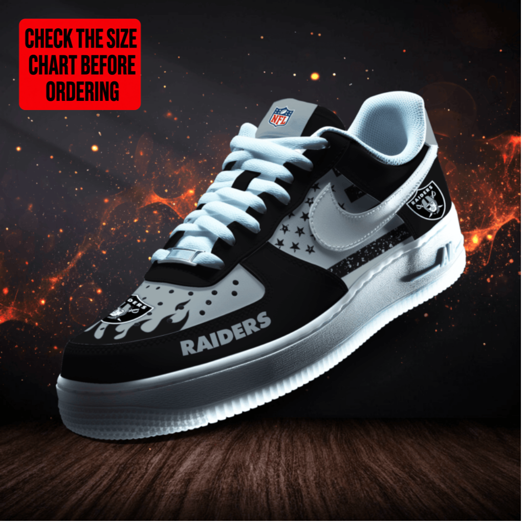LIMITED EDITION - NEW CUSTOMIZED NFL07 LVR LAS VEGAS RAIDERS AF1 SNEAKERS
