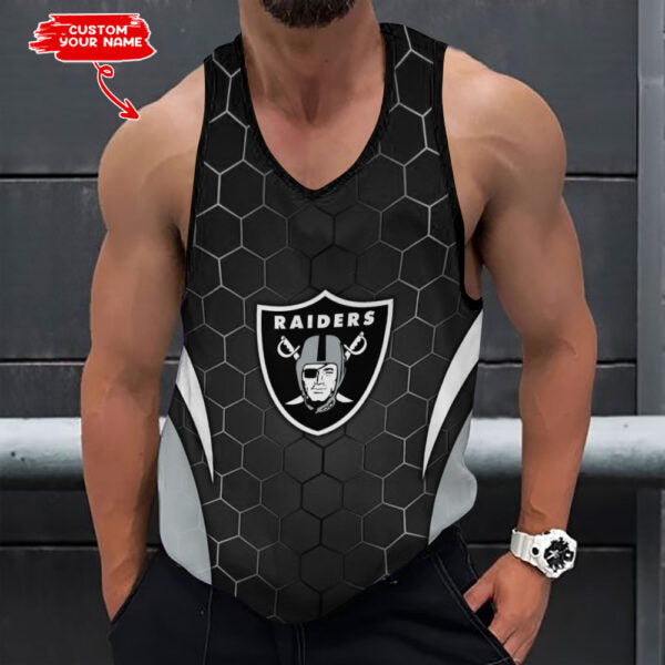 [SPECIAL OFFER] NEW CUSTOMIZED NFL07 LVR LAS VEGAS RAIDERS UNISEX TANK TOP