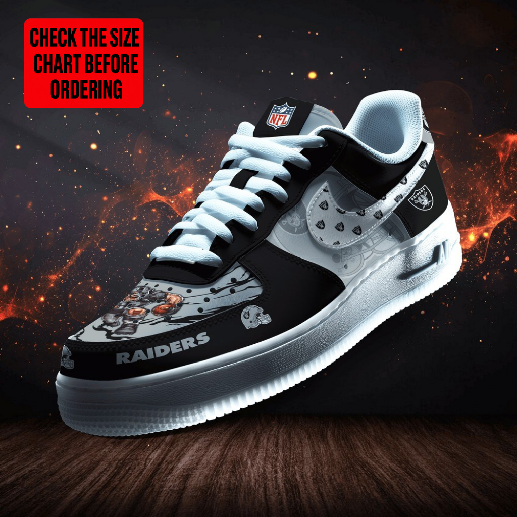 LIMITED EDITION - NEW CUSTOMIZED NFL07 LVR LAS VEGAS RAIDERS AF1 SHOES