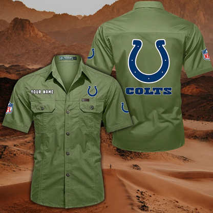 SPECIAL EDITION - NEW CUSTOMIZED NFL17 IDC INDIANAPOLIS COLTS MUTICOLOR MEN'S CARGO SHIRT