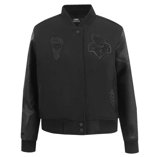 LIMITED EDITION - NEW CUSTOMIZED WNBA10 NYL NY LIBERTY BASEBALL JACKET, SATIN VARSITY JACKET 07