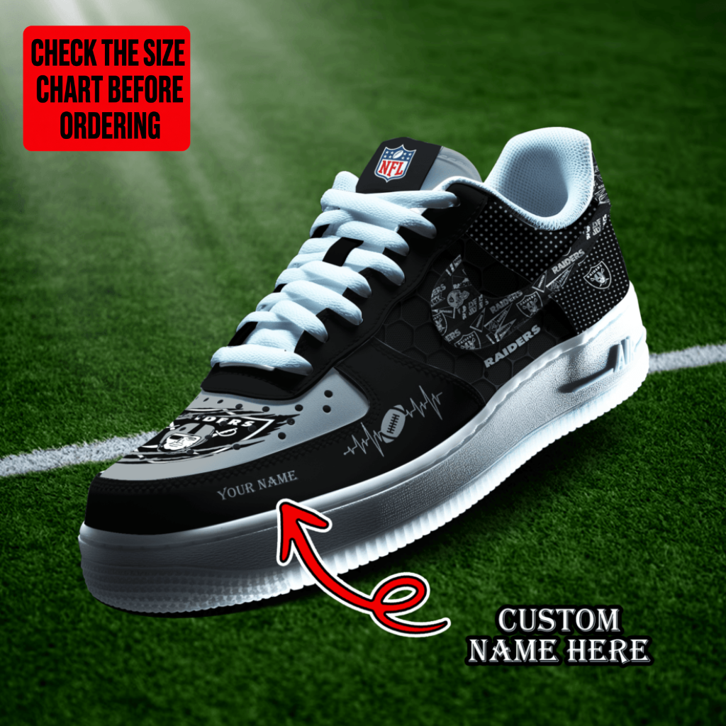[SPECIAL OFFER] NEW CUSTOMIZED NFL07 LVR LAS VEGAS RAIDERS AF1 SHOES