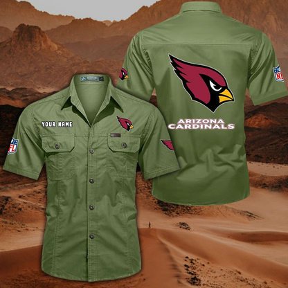 SPECIAL EDITION - NEW CUSTOMIZED NFL20 ARC ARIZONA CARDINALS MUTICOLOR MEN'S CARGO SHIRT