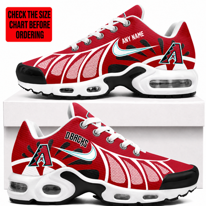 LIMITED EDITION - NEW CUSTOMIZED MLB07 ADS ARIZONA DIAMONDBACKS AIR MAX PLUS SNEAKERS