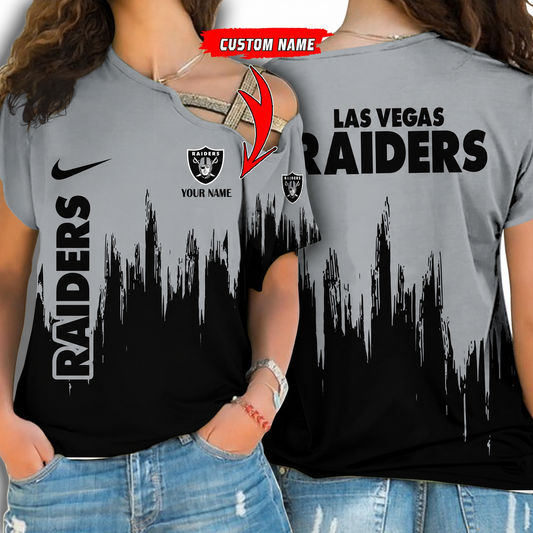 [SPECIAL OFFER] NEW CUSTOMIZED NFL07 LVR LAS VEGAS RAIDERS SHOULDER SHIRT