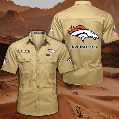 SPECIAL EDITION - NEW CUSTOMIZED NFL13 DVB DENVER BRONCOS MUTICOLOR MEN'S CARGO SHIRT