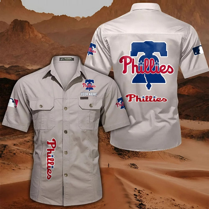 LIMITED EDITION - NEW CUSTOMIZED MLB11 PPS PHILADELPHIA PHILLIES MEN'S CARGO SHIRT
