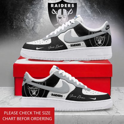 LIMITED EDITION - NEW CUSTOMIZED NFL07 LVR LAS VEGAS RAIDERS AF1 SHOES