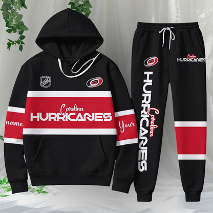 LIMITED EDITION - NEW CUSTOMIZED NHL07 CLH CAROLINA HURRICANES HOODIE & SWEATPANTS SET
