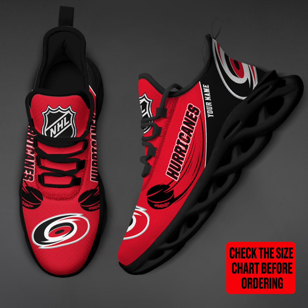 LIMITED EDITION - NEW CUSTOMIZED NHL07 CLH CAROLINA HURRICANES CLUNKY SNEAKERS