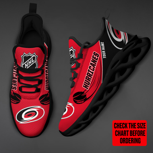 LIMITED EDITION - NEW CUSTOMIZED NHL07 CLH CAROLINA HURRICANES CLUNKY SNEAKERS