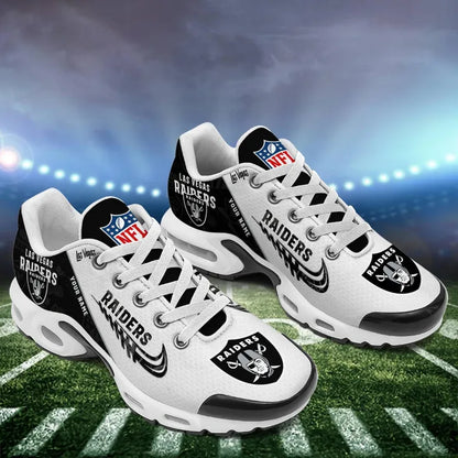 LIMITED EDITION - NEW CUSTOMIZED NFL07 LVR LAS VEGAS RAIDERS AIR MAX PLUS SNEAKERS