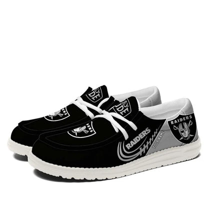 [SPECIAL OFFER] NEW CUSTOMIZED NFL07 LVR LAS VEGAS RAIDERS LOAFER SHOES