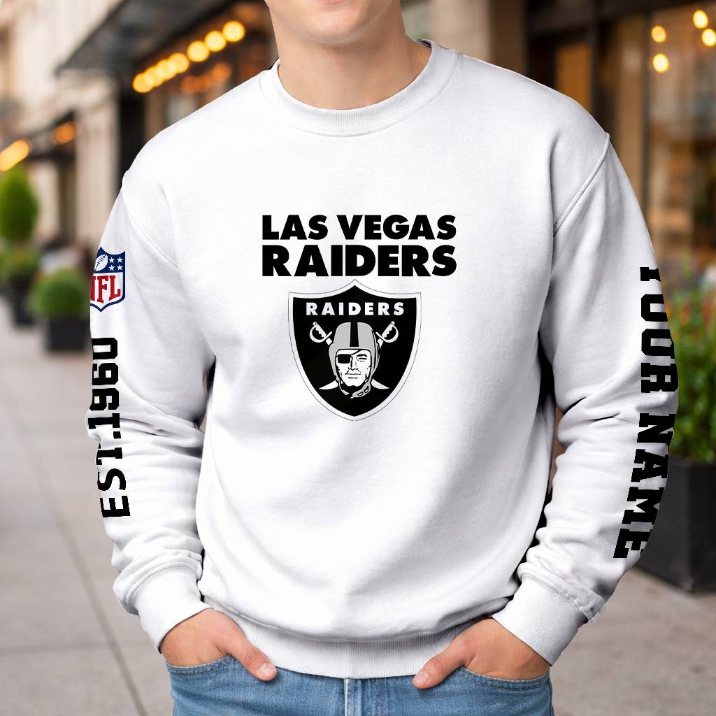 LIMITED EDITION - NEW CUSTOMIZED NFL07 LVR LAS VEGAS RAIDERS UNISEX T-SHIRT, POLO, HOODIE & JACKETS