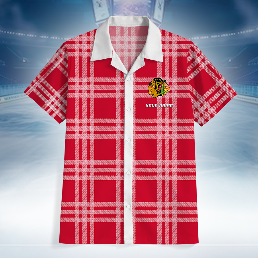 LIMITED EDITION - NEW CUSTOMIZED NHL08 CBH CHICAGO BLACKHAWKS UNISEX HAWAIIAN SHIRT