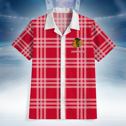 LIMITED EDITION - NEW CUSTOMIZED NHL08 CBH CHICAGO BLACKHAWKS UNISEX HAWAIIAN SHIRT
