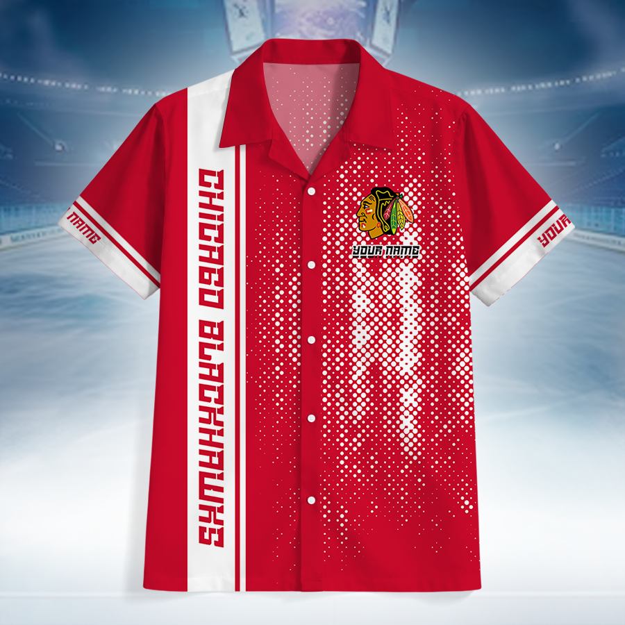 LIMITED EDITION - NEW CUSTOMIZED NHL08 CBH CHICAGO BLACKHAWKS UNISEX HAWAIIAN SHIRT