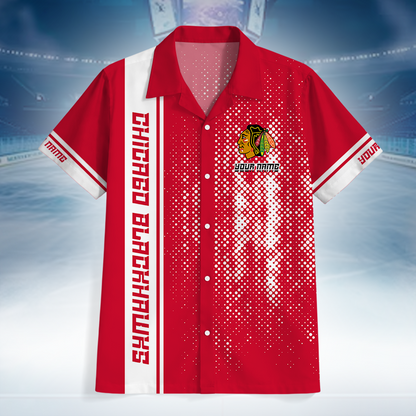 LIMITED EDITION - NEW CUSTOMIZED NHL08 CBH CHICAGO BLACKHAWKS UNISEX HAWAIIAN SHIRT
