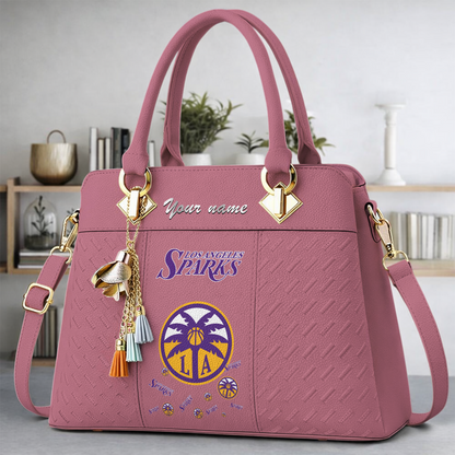 [FAN FAVORITE] NEW CUSTOMIZED WNBA08 LAS LOS ANGELES SPARKS MULTICOLOR HANDBAG