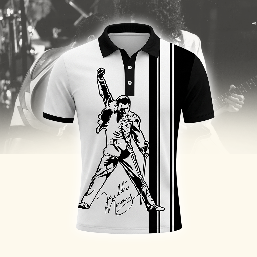 [FAN EXCLUSIVE] NEW CUSTOMIZED FREDDIE MERCURY POLO SHIRT