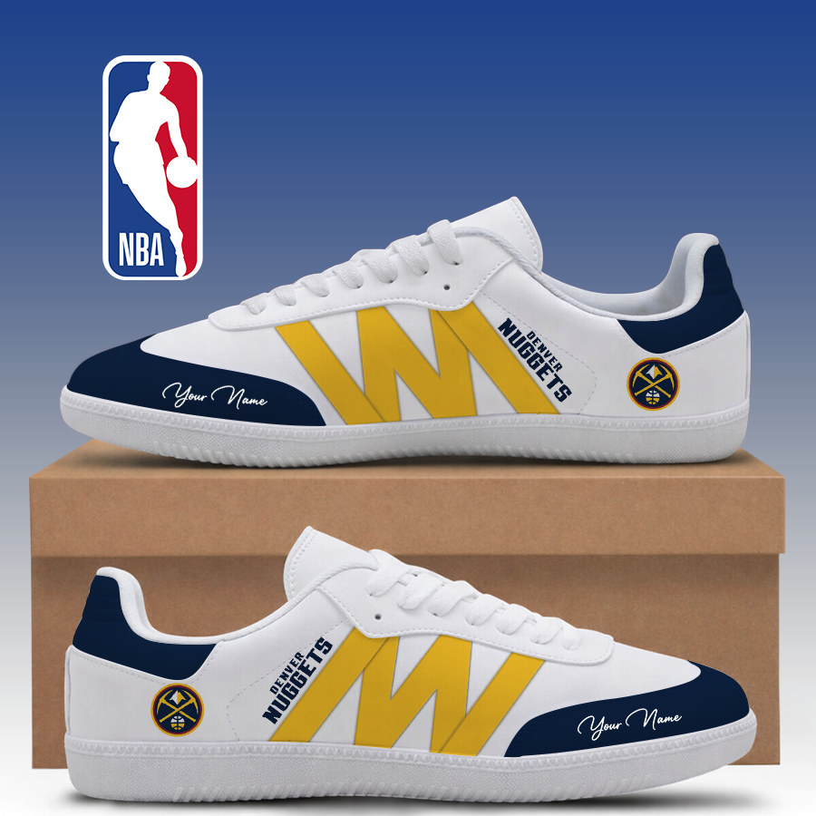 LIMITED EDITION - NEW CUSTOMIZED NBA08 DNU DENVER NUGGETS CLASSIC SNEAKERS