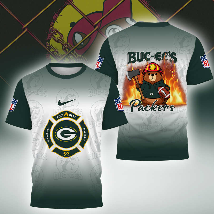 [SPECIAL OFFER] NEW CUSTOMIZED NFL08 GBP GREEN BAY PACKERS BUC-EE'S T-SHIRT, HOODIE & ZIP HOODIE