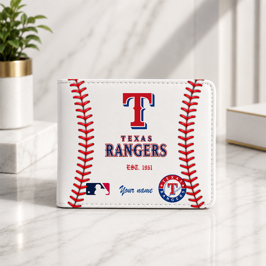LIMITED EDITION - NEW CUSTOMIZED MLB08 TRS TEXAS RANGERS LEATHER WALLET