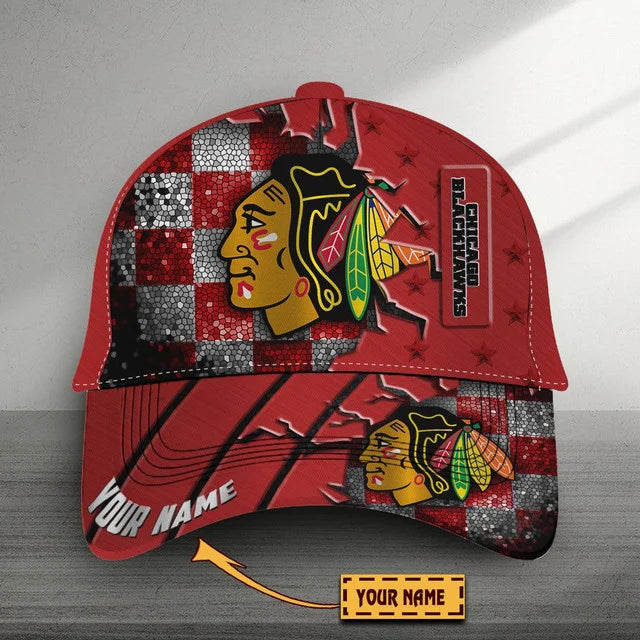 VIRAL EDITON - NEW CUSTOMIZED NHL08 CBH CHICAGO BLACKHAWKS CLASSIC CAP