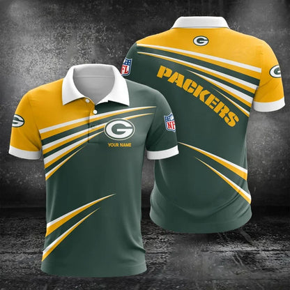 VIRAL EDITION - NEW CUSTOMIZED NFL08 GBP GREEN BAY PACKERS POLO, T-SHIRT & SHORT PANTS SET