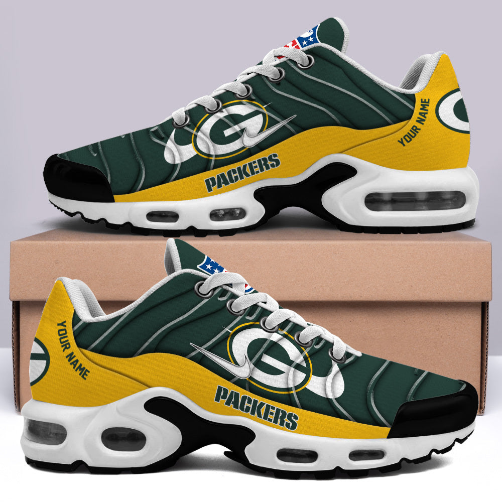 [SPECIAL OFFER] NEW CUSTOMIZED NFL08 GBP GREEN BAY PACKERS AIR MAX PLUS SNEAKERS