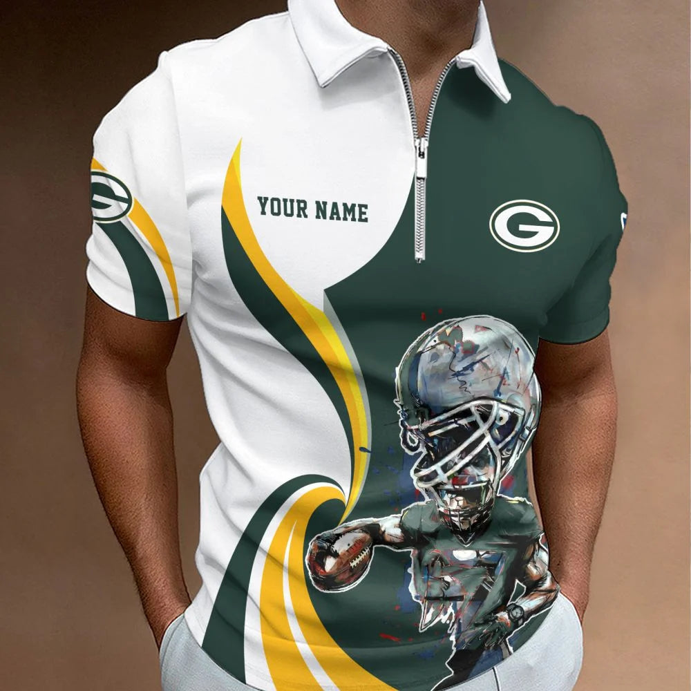 LIMITED EDITION - NEW CUSTOMIZED NFL08 GBP GREEN BAY PACKERS T-SHIRT, POLO SHIRT, ZIP POLO SHIRT, SWEATSHIRT, HOODIE & ZIP HOODIE
