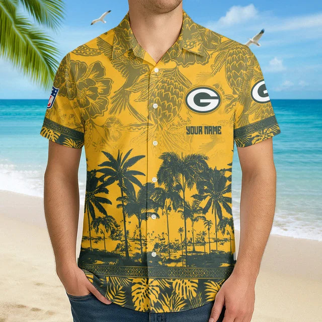 LIMITED EDITION - NEW CUSTOMIZED NFL08 GBP GREEN BAY PACKERS UNISEX HAWAIIAN SHIRT