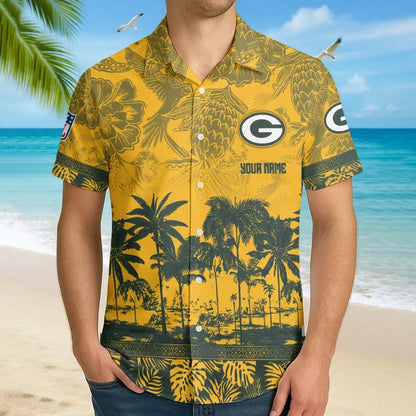 LIMITED EDITION - NEW CUSTOMIZED NFL08 GBP GREEN BAY PACKERS UNISEX HAWAIIAN SHIRT