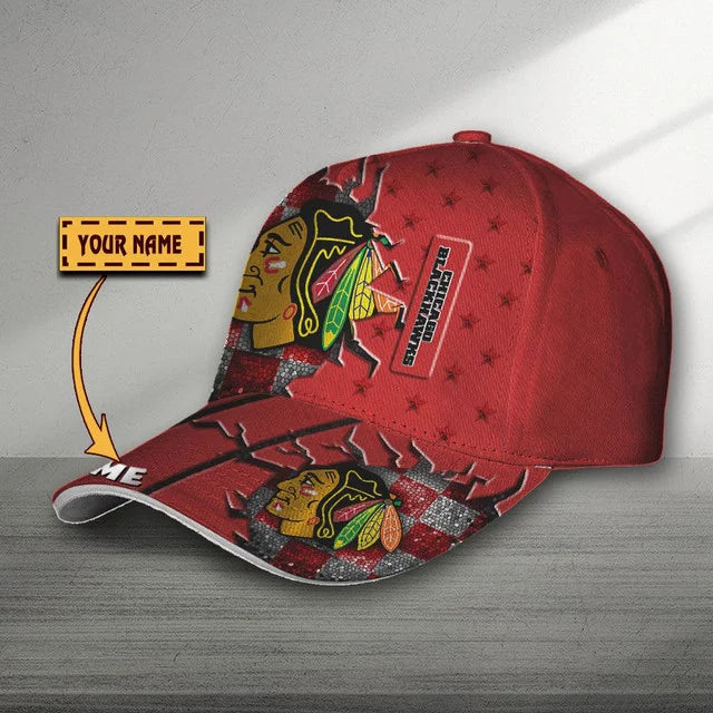 VIRAL EDITON - NEW CUSTOMIZED NHL08 CBH CHICAGO BLACKHAWKS CLASSIC CAP