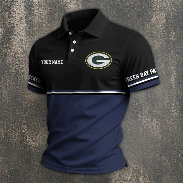 [SPECIAL OFFER] NEW CUSTOMIZED NFL08 GBP GREEN BAY PACKERS POLO SHIRT